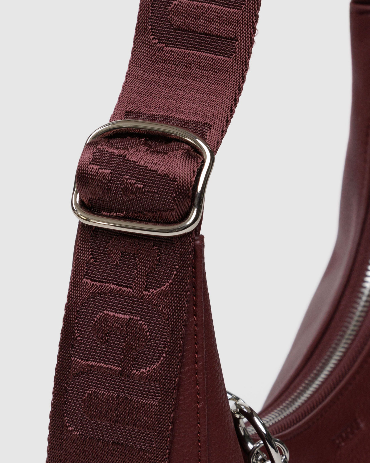 Small Recycled Leather Crescent Bag - Image 3