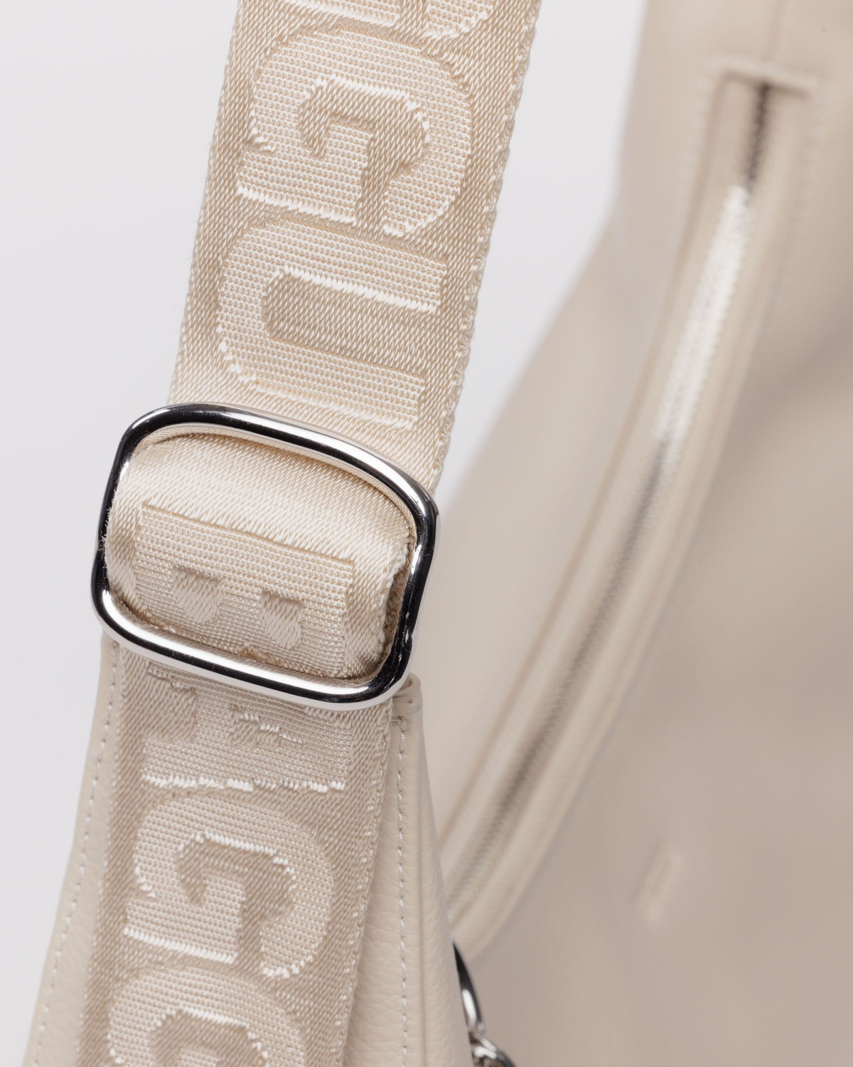 Medium Recycled Leather Crescent Bag - Image 5