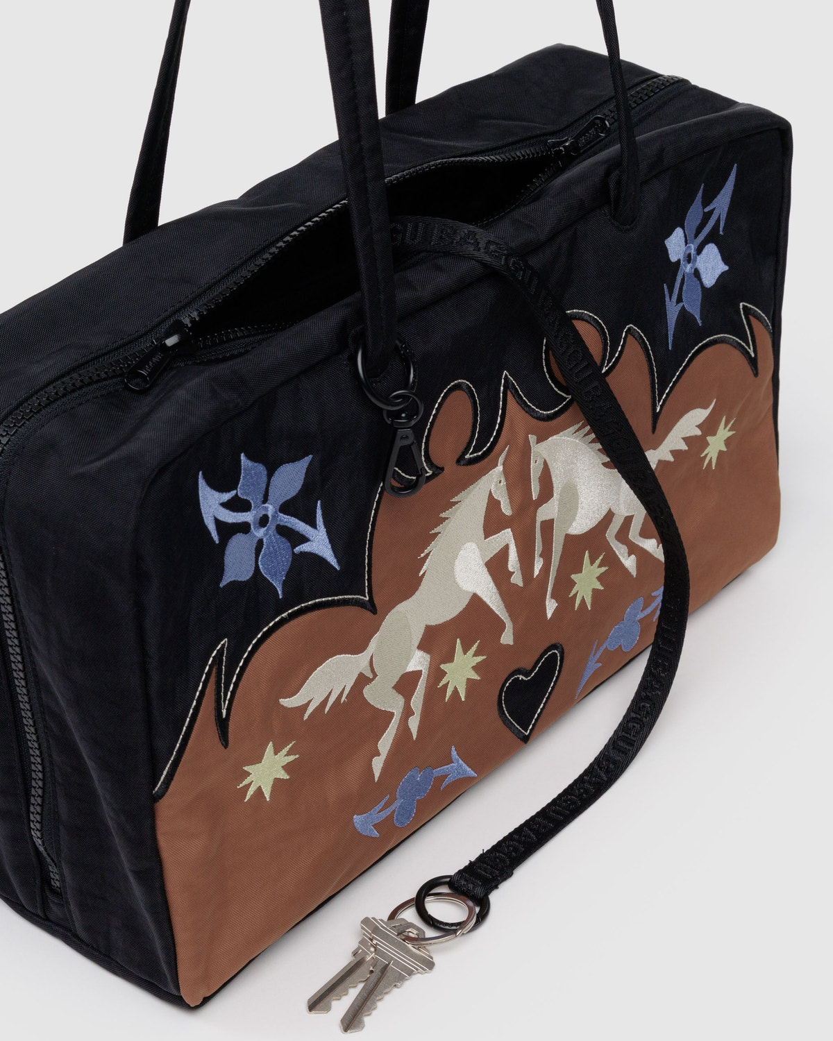Medium Nylon Bowler Bag - Image 5