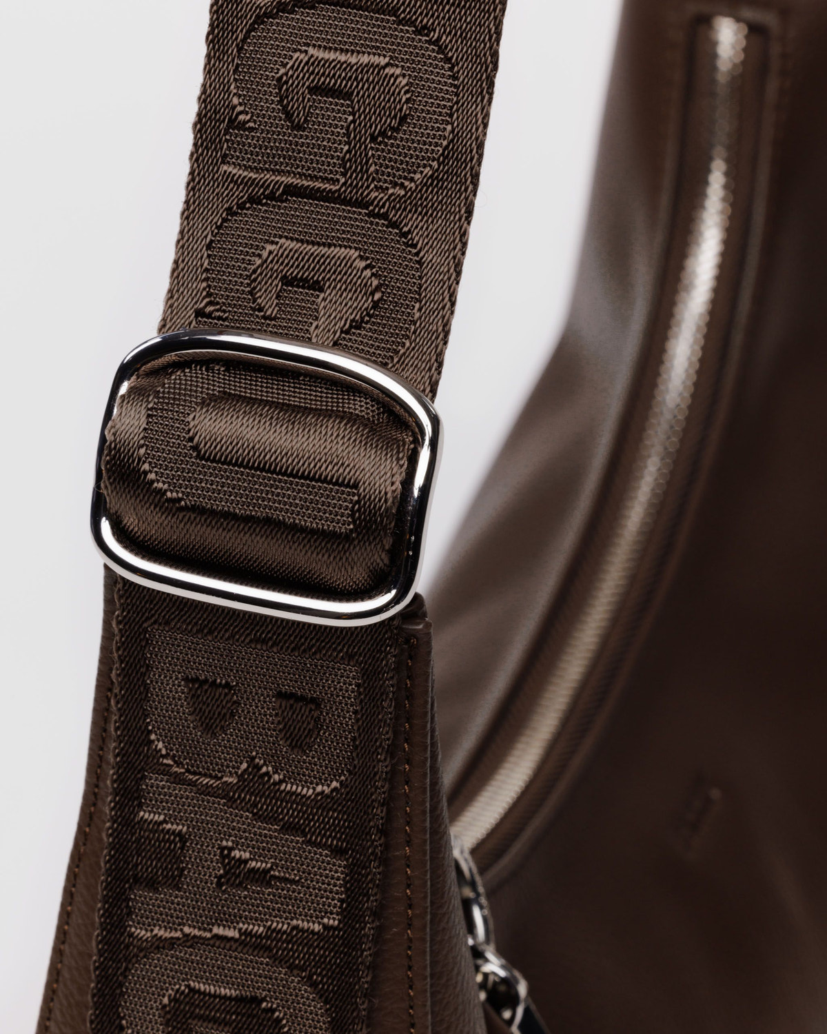 Medium Recycled Leather Crescent Bag - Image 5