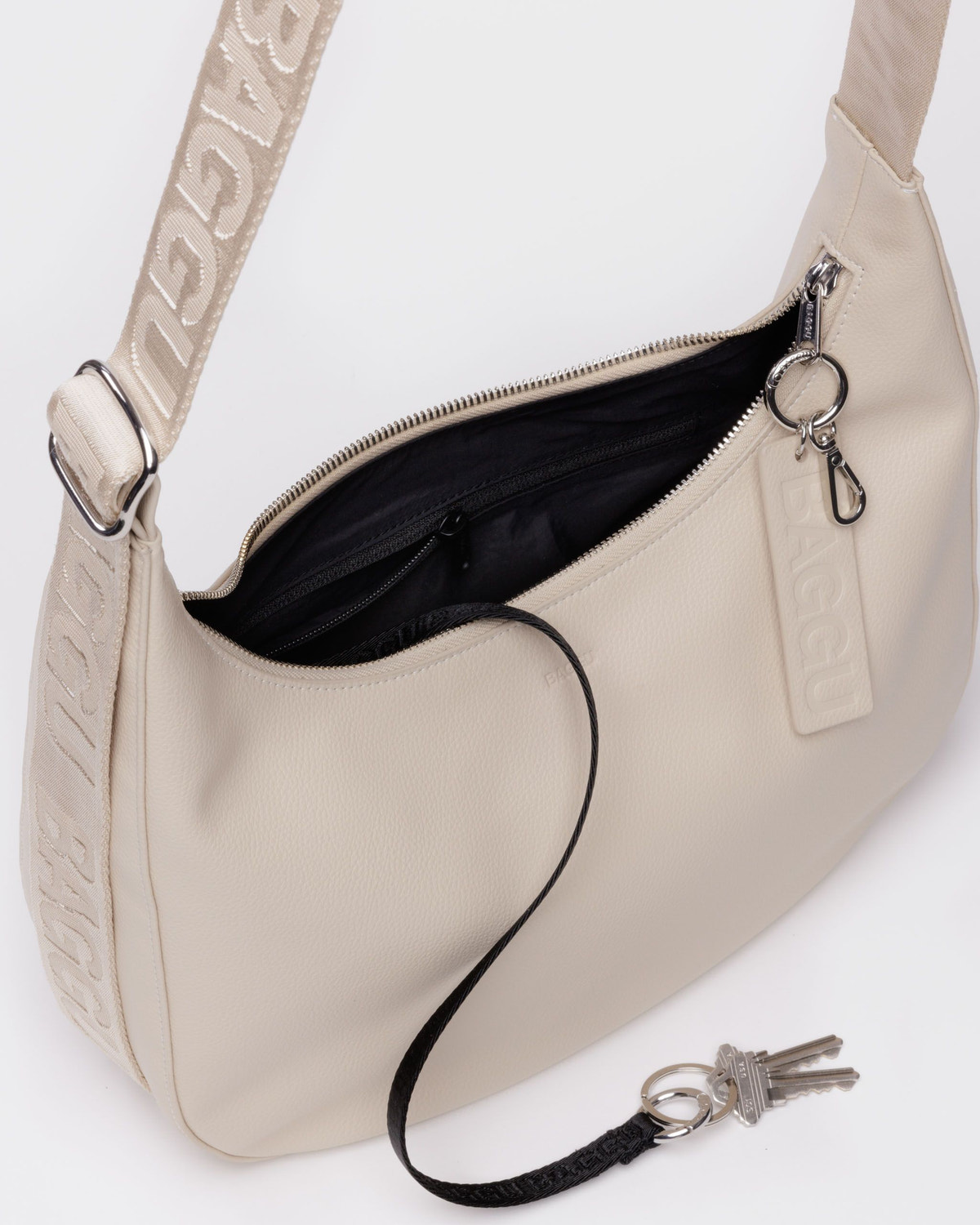 Medium Recycled Leather Crescent Bag - Image 4
