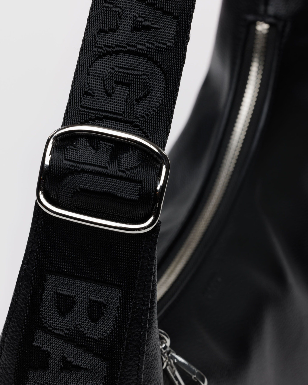 Medium Recycled Leather Crescent Bag - Image 5