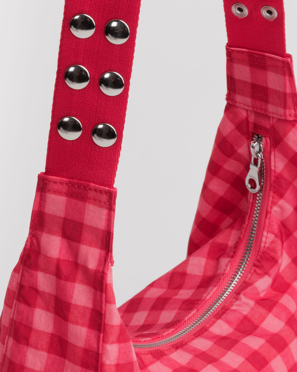 Popper Strap Medium Nylon Crescent Bag - Image 4